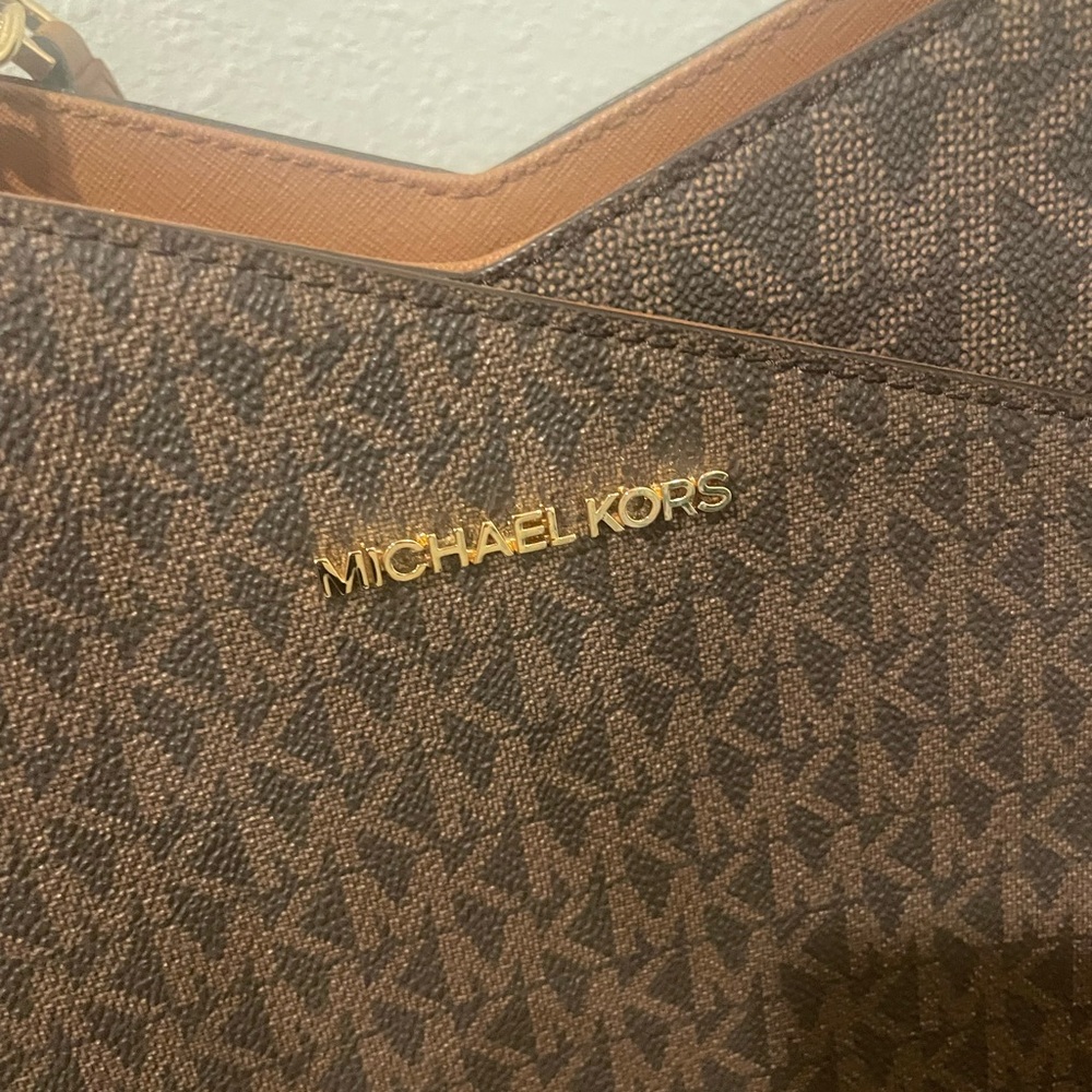 Michael Kors Brown and Gold Tote - Picture 3 of 7